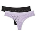 thumbnail image 1 of No Boundaries Women's Lace Thong 2-Pack, 1 of 1