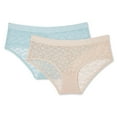thumbnail image 1 of No Boundaries Women's Lace Hipster 2-Pack, 1 of 1