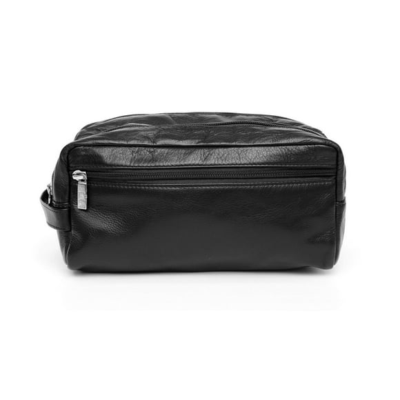 Ashlin Leather Double Section Toiletry Bag