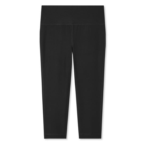 Athletic Works women's size S(4-6) activewear capris black pull-on waist  pockets - Pioneer Recycling Services