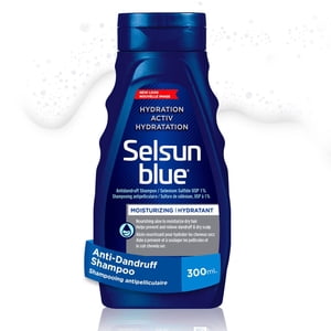 Selsun Blue ACTIV Hydration Shampooing anti-pelliculaire, 300mL, Contrôles Dandruff et Flaking, Hydratant le scalp