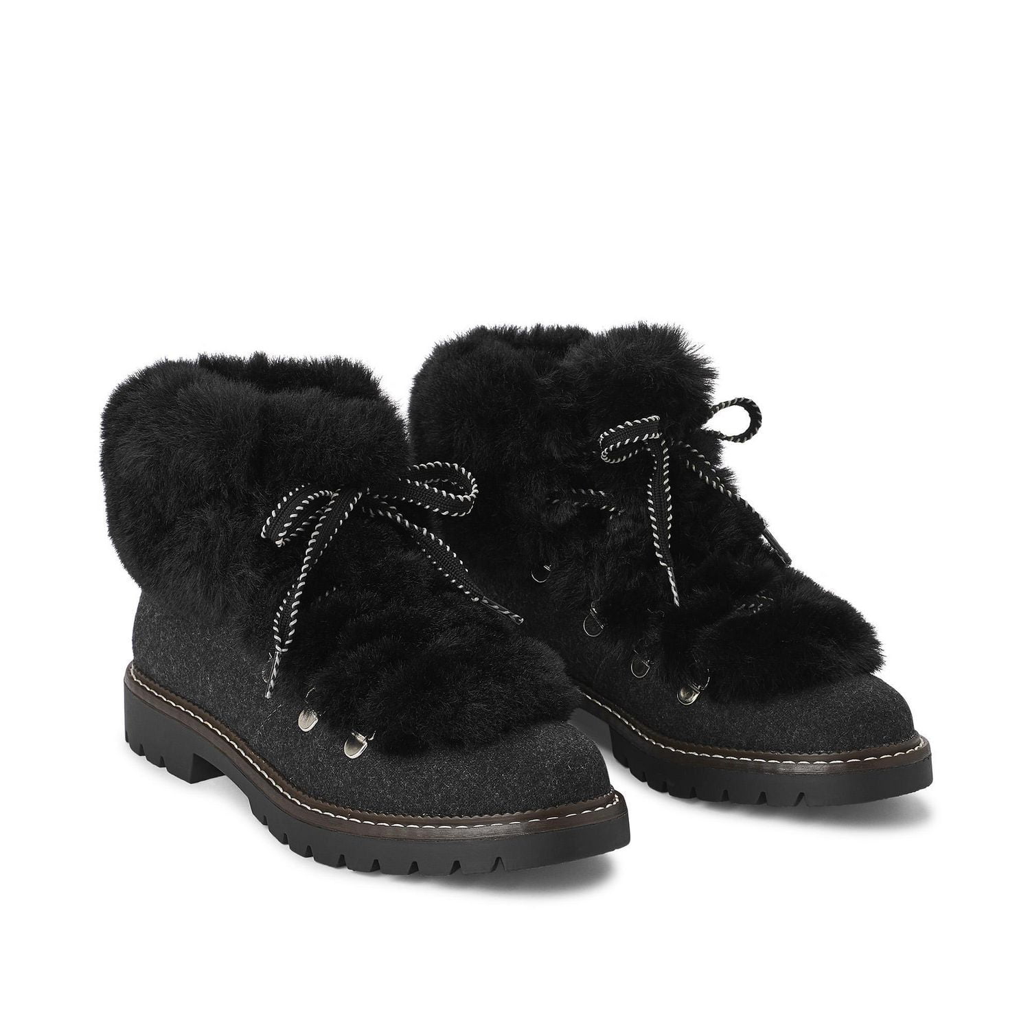 George Women's Lace Up Fur Winter Booties