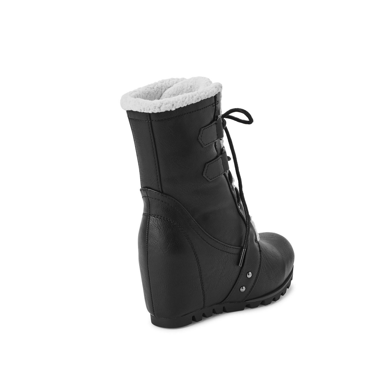 Bottes tendance lac es avec talon compens George pour femmes