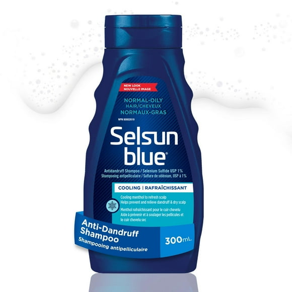 Selsun Blue Normal-Oily Hair Anti-Dandruff Shampoo, 300 mL, Helps Control Dandruff, Itching and Flaking, 300mL