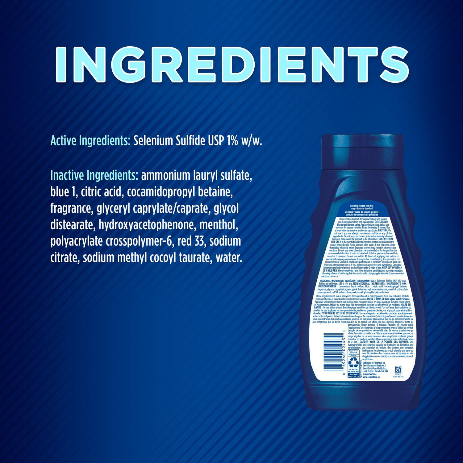 Selsun Blue Normal-Oily Hair Anti-Dandruff Shampoo, 300 mL, Helps Control Dandruff, Itching and Flaking, 300mL