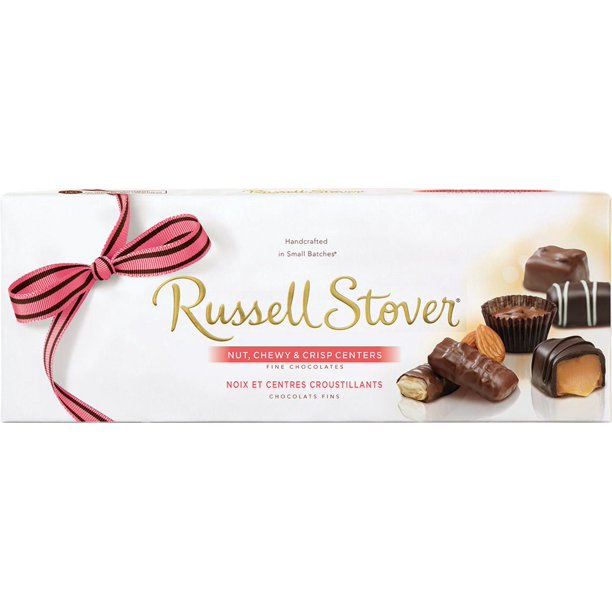 Russell Stover Boîte de chocolat aux noix, caramel et croustilliants assortis