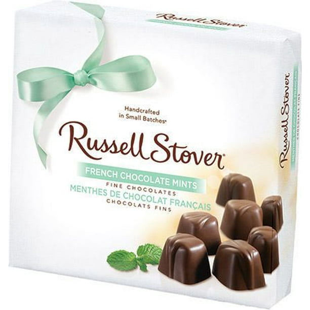 Russell Stover Chocolat Francais a la Menthe boite carre