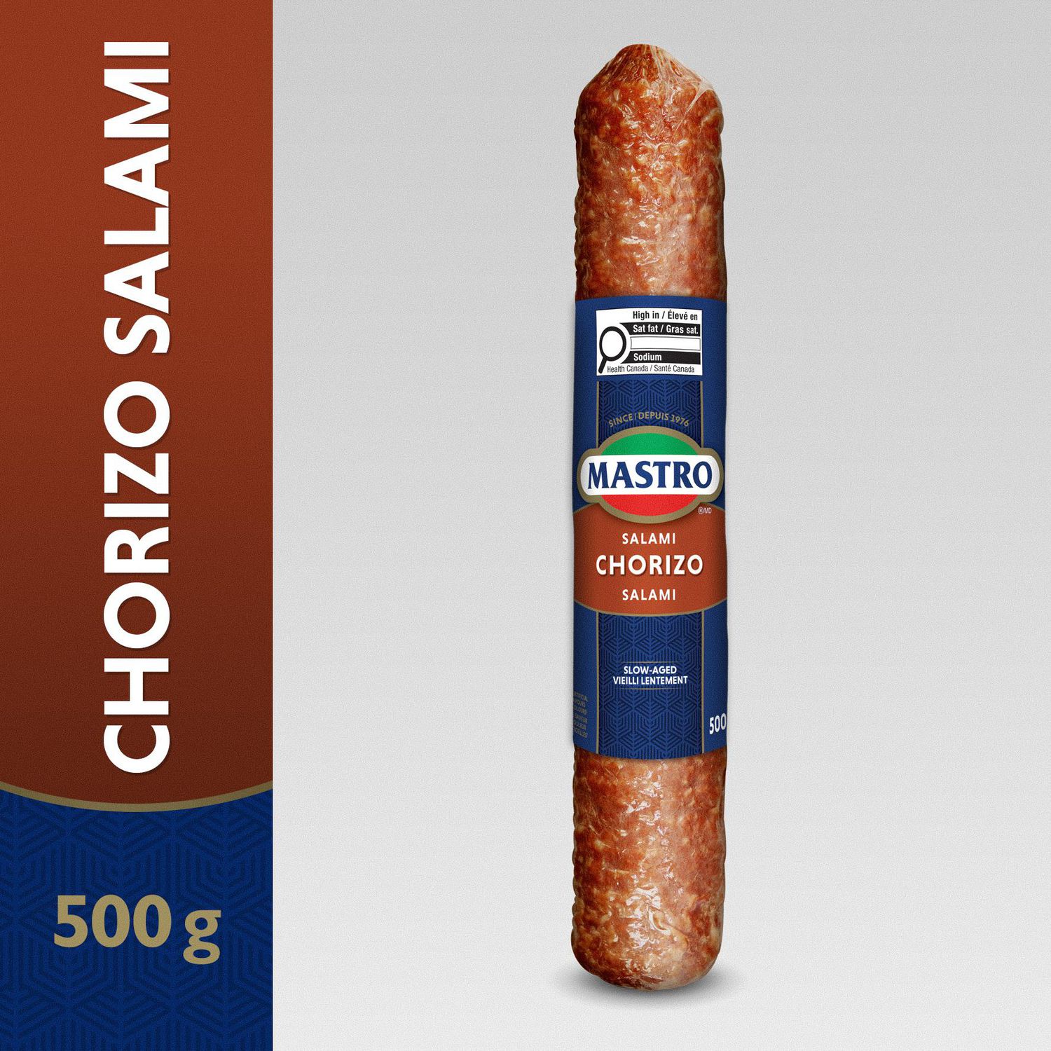 Pièce de salami Chorizo Mastro, salaisonné à sec, format familial 500g