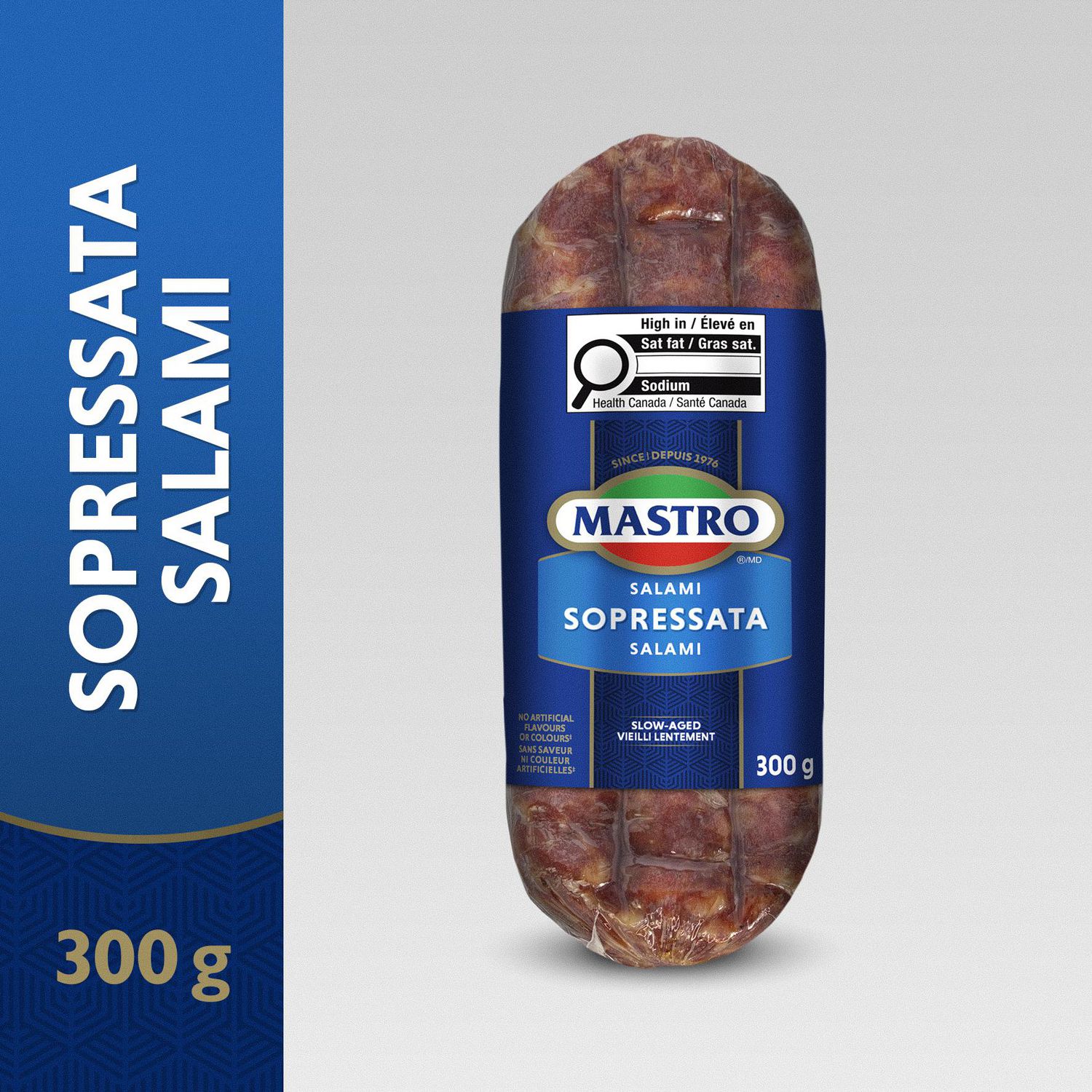 Pièce de salami sopressata Mastro, salaisonné à sec 300g