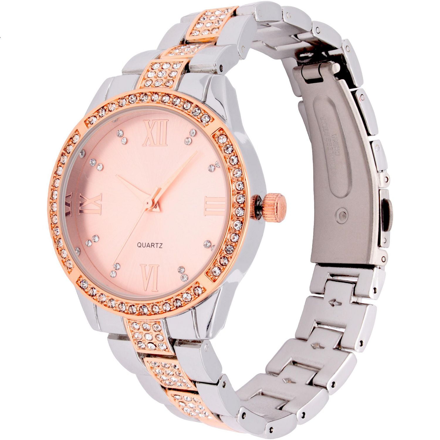 Montre  pour femmes avec bracelet à chaînons à deux tons