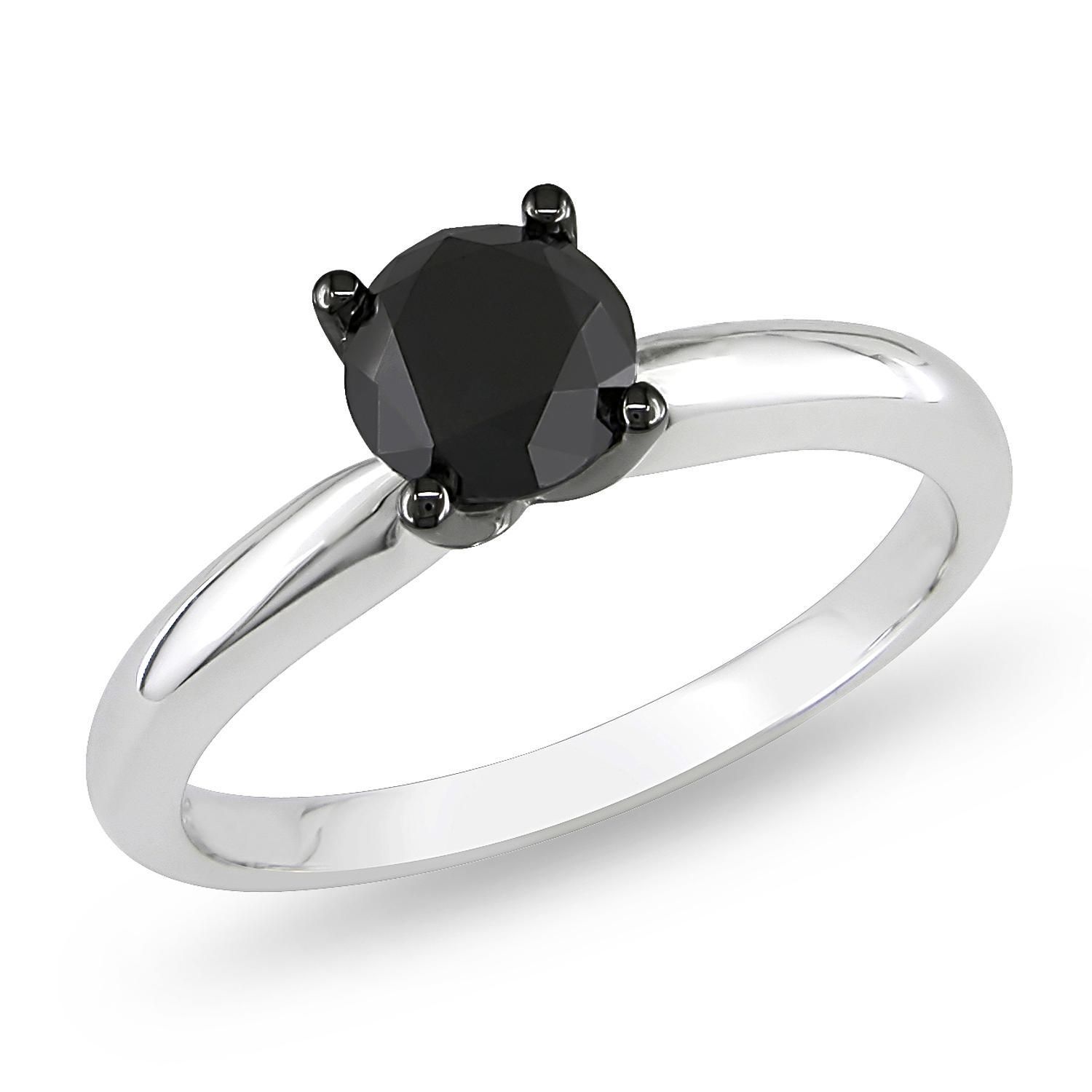 Bague avec diamant discount noir