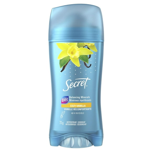 Secret Invisible Solid Antiperspirant and Deodorant, Vanilla Scent, 73g