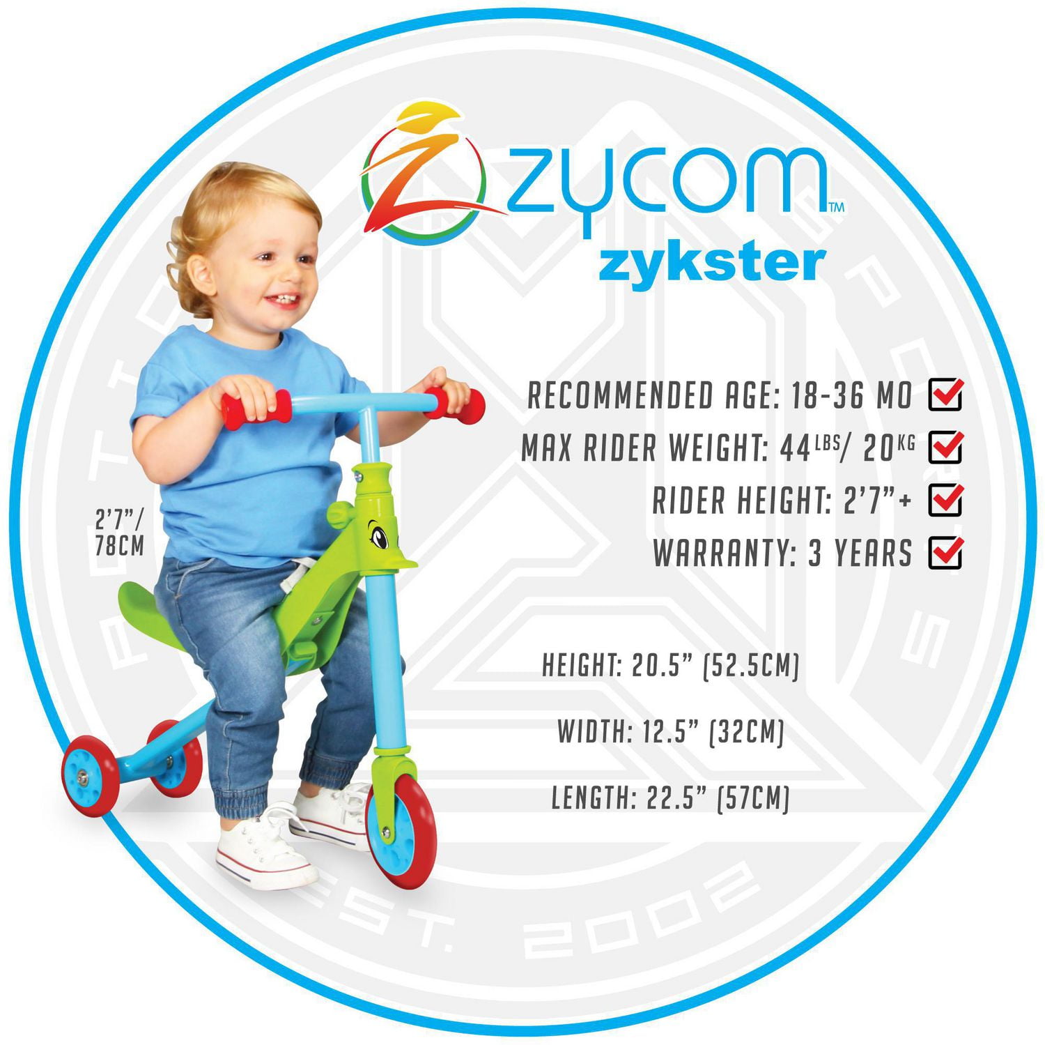 zycom zykster 2 in 1 scooter