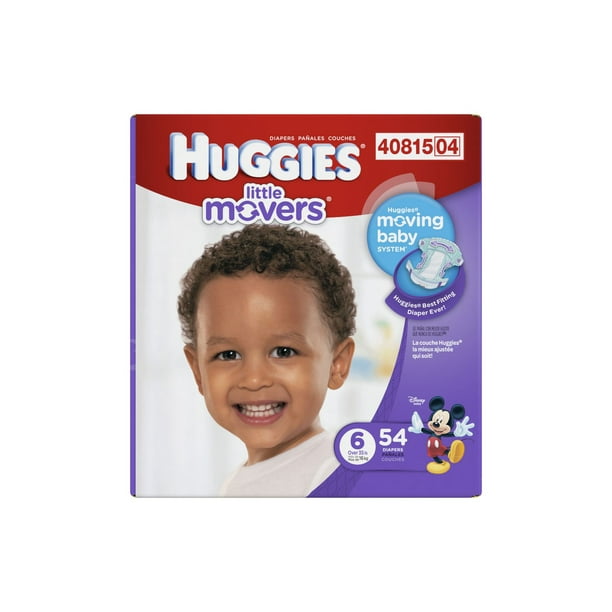 Couches Huggies Little Movers, Emballage Giga