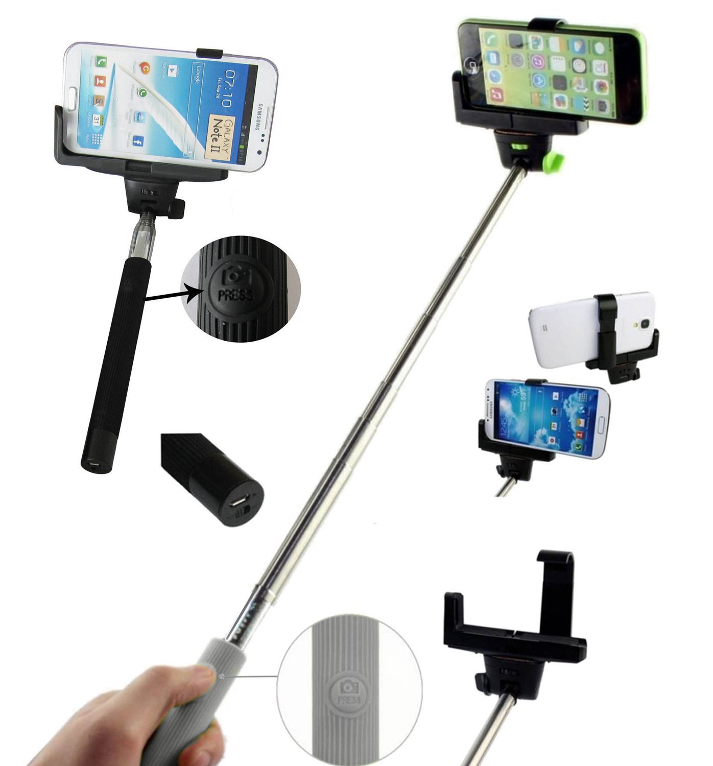 Nupower Monopod Selfie Stick Black Walmart Canada