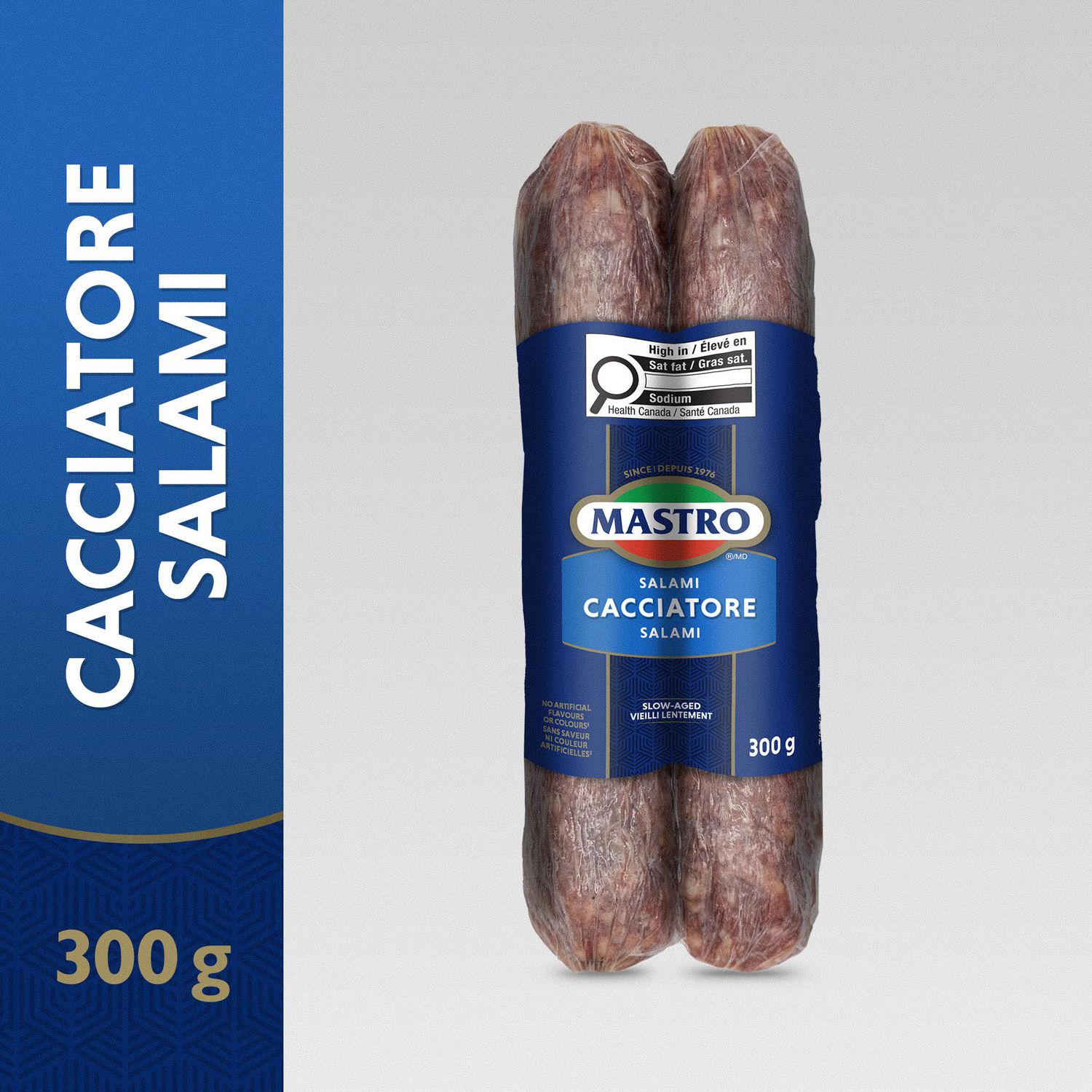 Pièce de salami cacciatore doux Mastro, salaisonné à sec 300 g
