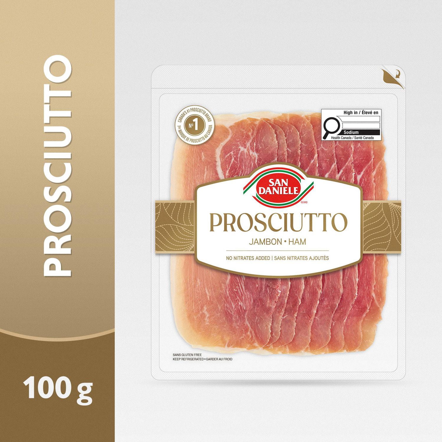San Daniele® Prosciutto, Sliced Dry-Cured Ham, 100g