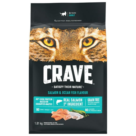 Crave Real Salmon & Ocean Fish High Protein Dry Cat Food