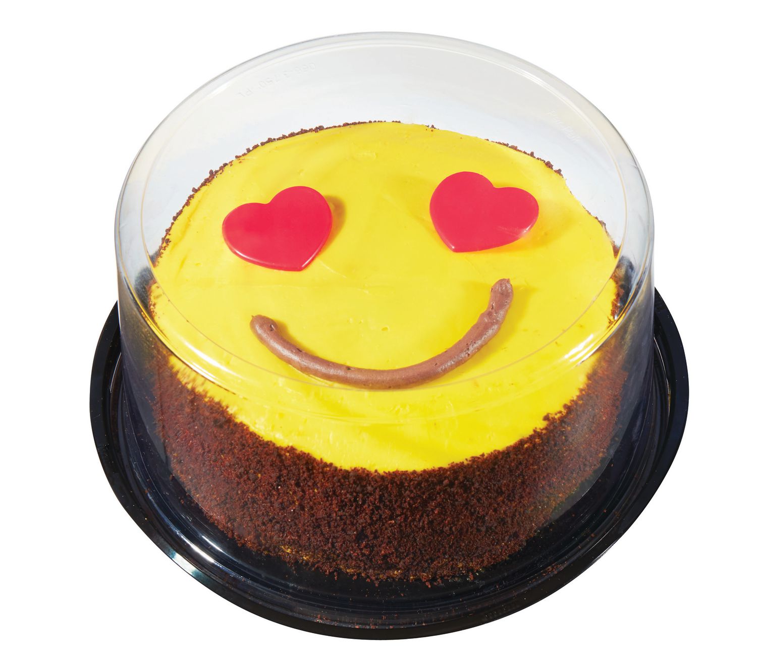 Premium Photo | A chocolate cake with a smiley face on it.