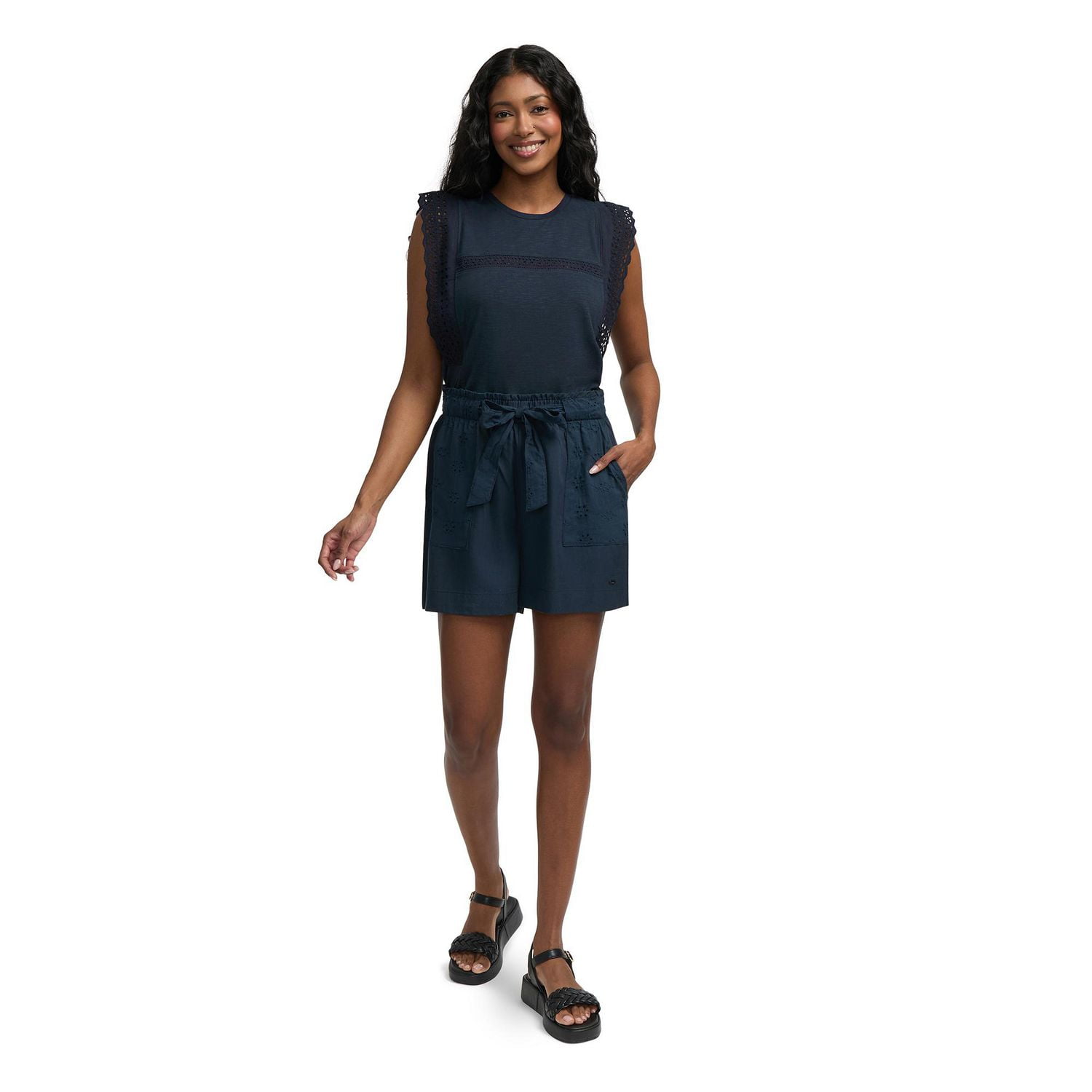 Mexx Women’s Sleeveless Top with Lace Trim, XS-XXL