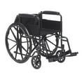 thumbnail image 3 of Drive Medical Black 18-inch Silver Sport 1 Wheelchair with Full Arms and Swing away Removable Footrest, 3 of 5