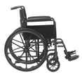 thumbnail image 2 of Drive Medical Black 18-inch Silver Sport 1 Wheelchair with Full Arms and Swing away Removable Footrest, 2 of 5