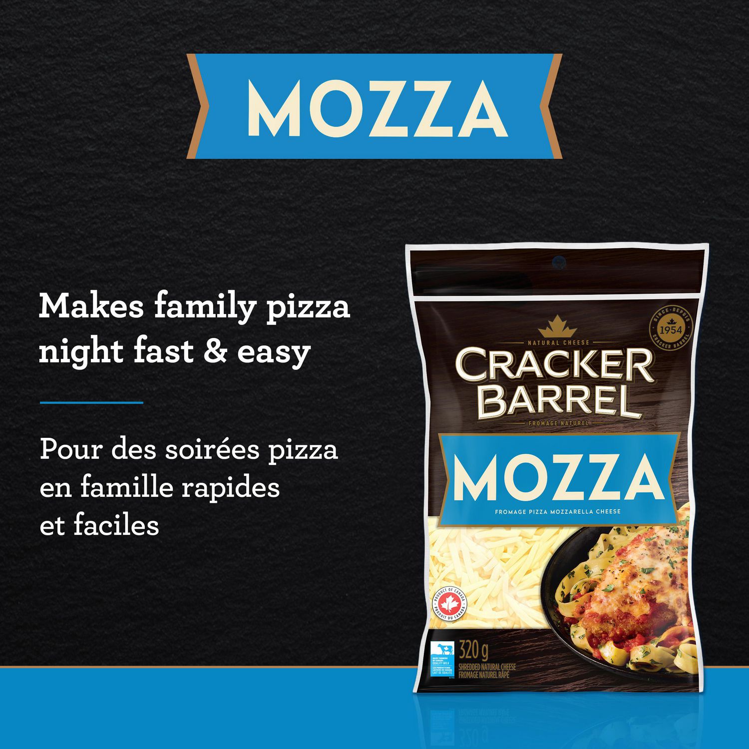 thumbnail image 4 of Cracker Barrel Mozzarella Shredded Cheese, 320g, 4 of 8