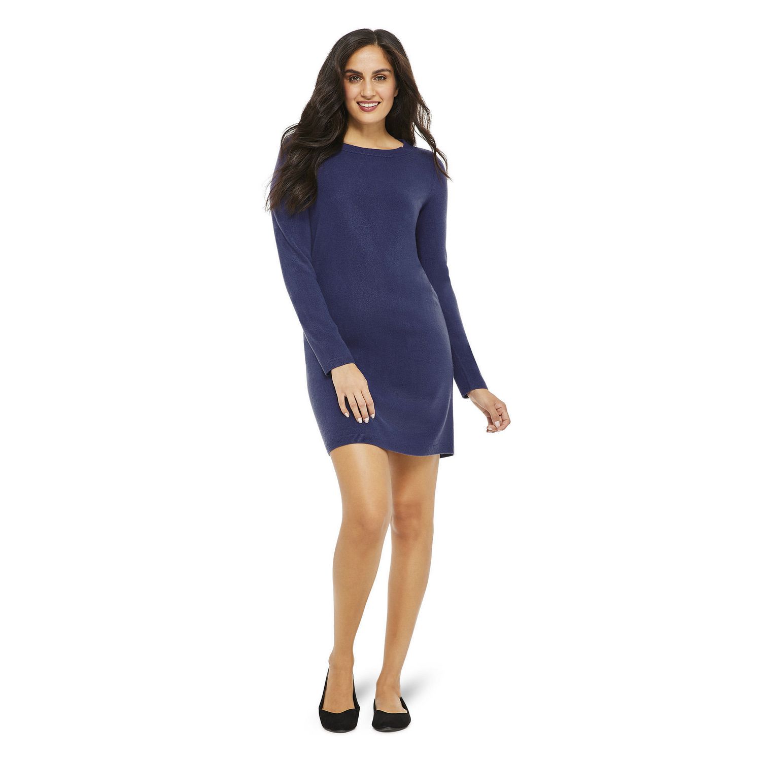 blue sweater dress