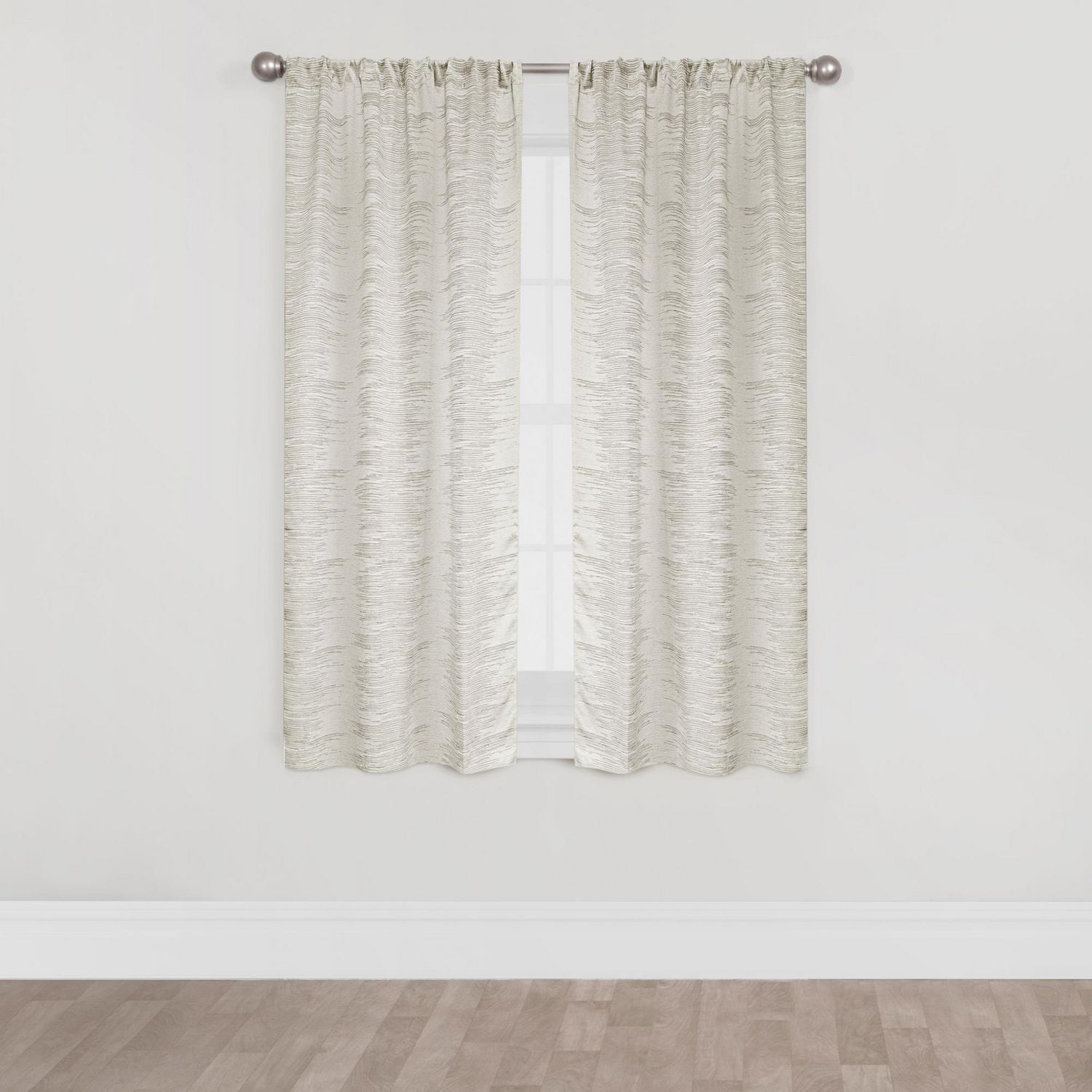 Mainstays 63inch Juniper Drapery Rod Pocket Panel, Ivory Walmart Canada