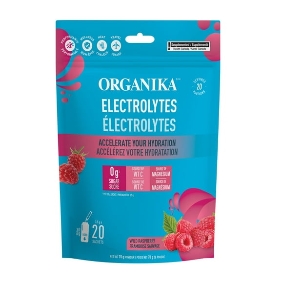 ORGANIKA Electrolytes Wild Raspberry On- the- Go Sachets