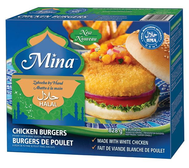 Mina Halal Chicken Burgers, 828 g Walmart Canada