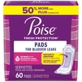 thumbnail image 1 of Poise Incontinence Pads & Postpartum Incontinence Pads, 5 Drop Maximum Absorbency, Long Length, 60 Count, 1 of 4