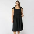 thumbnail image 1 of Devoted Women’s Plus size sleeveless midi dress with shoulder ruffle, 1 of 8