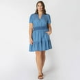 thumbnail image 2 of Devoted Taille Plus Femme mini robe en denim à manches courtes, 2 of 7