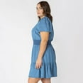 thumbnail image 3 of Devoted Taille Plus Femme mini robe en denim à manches courtes, 3 of 7