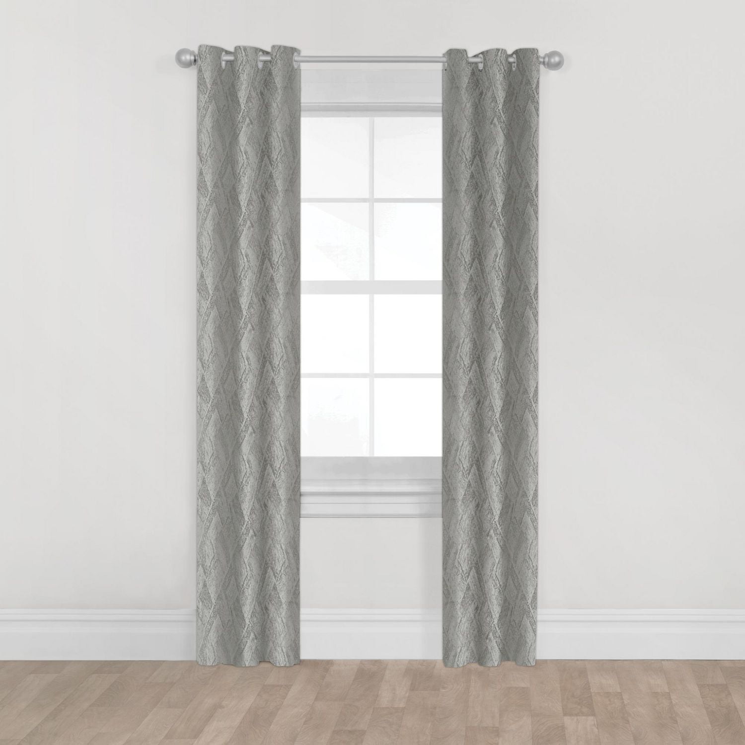 Mainstays 84inch Astra Drapery Grommet Panel, Grey Walmart Canada