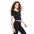 thumbnail image 2 of No Boundaries Women's V-Neckline Baby Tee, 2 of 6