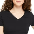 thumbnail image 4 of No Boundaries Women's V-Neckline Baby Tee, 4 of 6