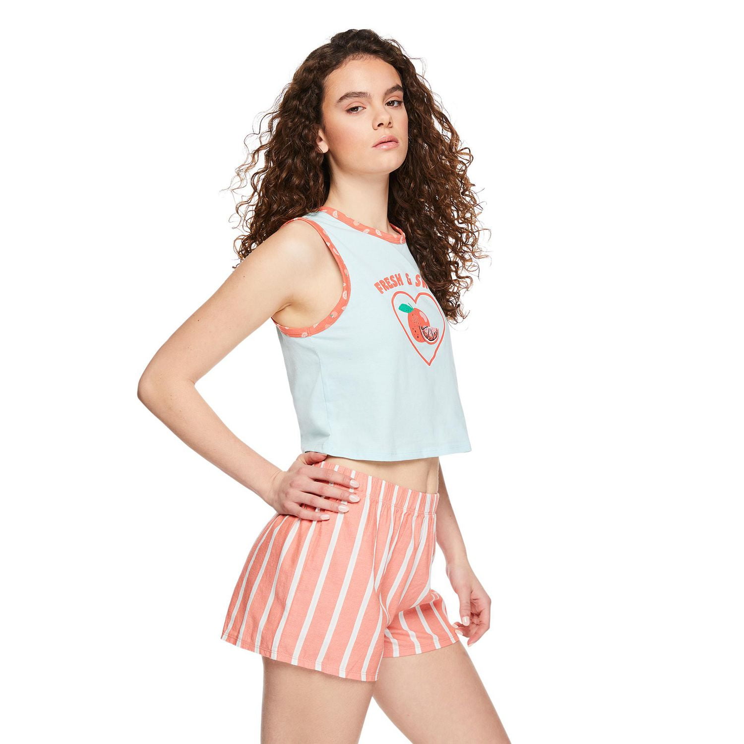 No Boundaries Women's Pajama 2-Piece Set