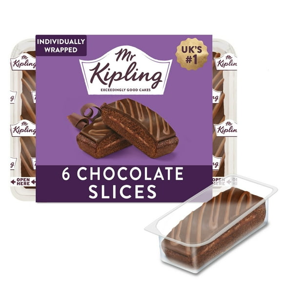Mr. Kipling Chocolate Sponge Cake Slices, 6 slices, 165 g total