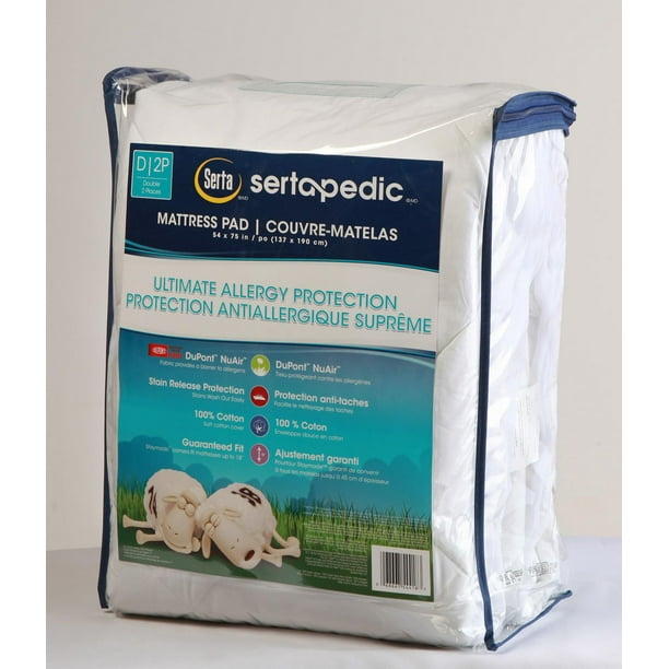 Sertapedic Ultimate Allergy Protection Mattress Pad Double Walmart.ca