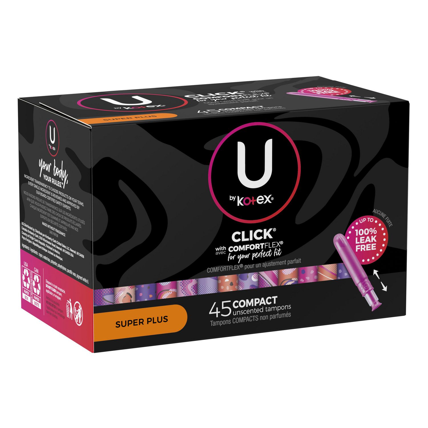 U by Kotex Clean & Secure Ultra Thin Pads, Regular Absorbency, Unscented,  44 Count 