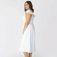 thumbnail image 3 of Devoted Women’s Plus size sleeveless midi dress with shoulder ruffle, 3 of 7