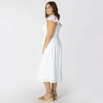 thumbnail image 4 of Devoted Women’s Plus size sleeveless midi dress with shoulder ruffle, 4 of 7
