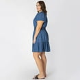 thumbnail image 4 of Devoted Taille Plus Femme mini robe en denim à manches courtes, 4 of 8