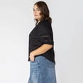 thumbnail image 2 of Devoted Women’s Plus size short sleeve button up blouse, 2 of 6