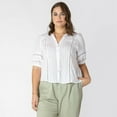 thumbnail image 1 of Devoted Women’s Plus size short sleeve button up blouse, 1 of 5