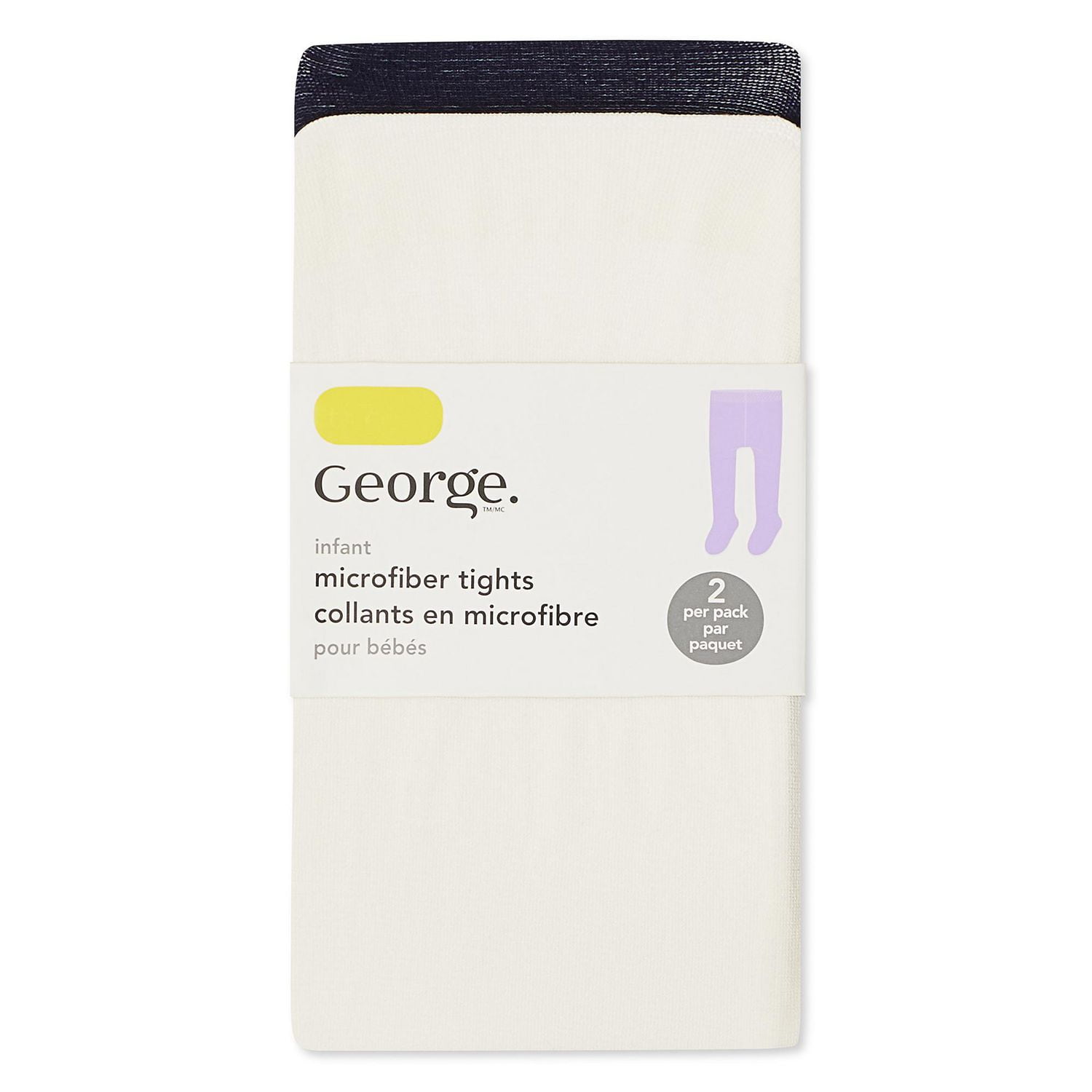 George Baby Girls' Tights 2-Pack, Sizes 2-24 months
