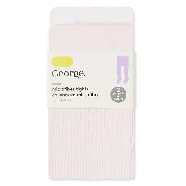 George Baby Girls' Microfibre Tights 2-Pack