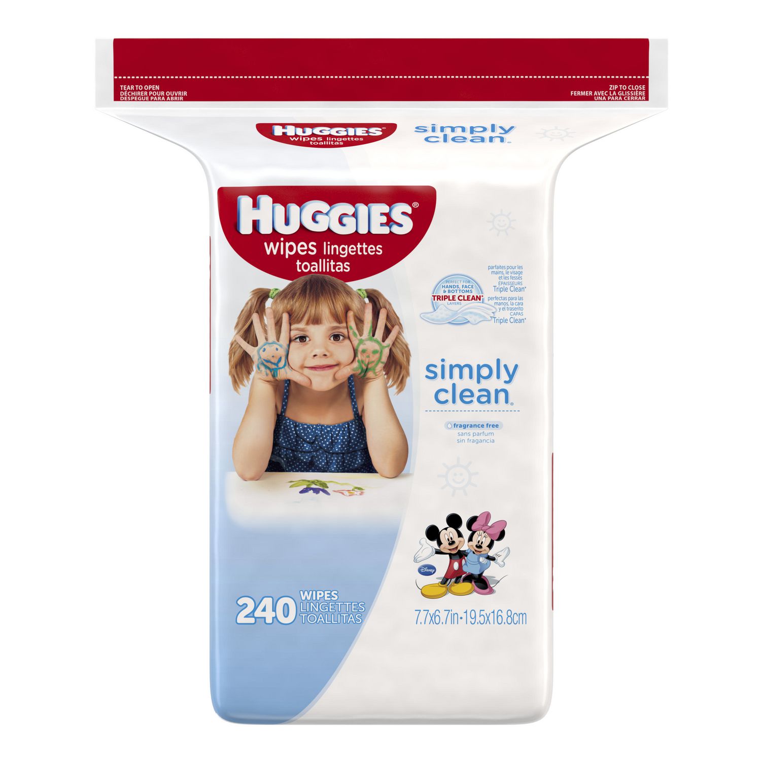 Soins de la peau pour bébé Care Huggies Lingettes All Over Clean - Boîte -  2 x 10 Costumes